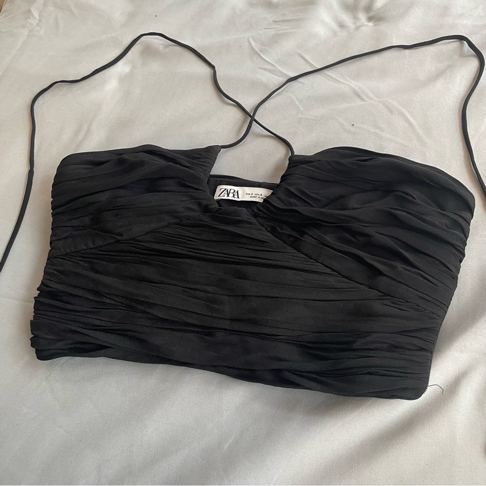 Zara Crisscross Crop too side zipper